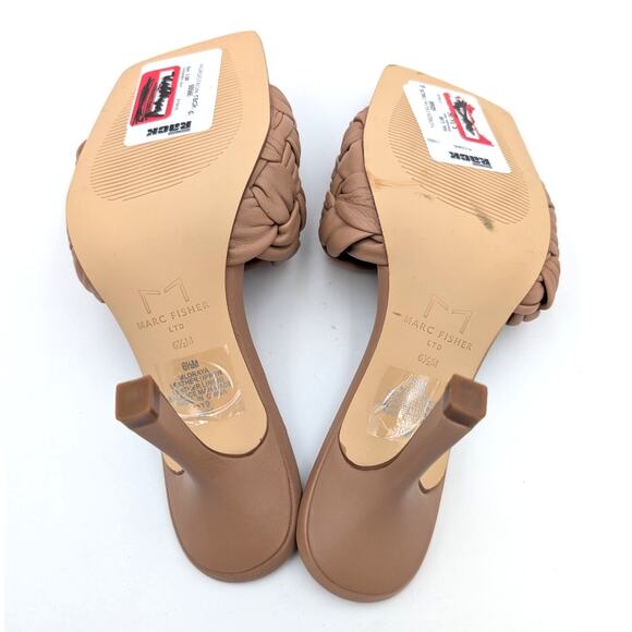 Marc Fisher LTD Draya Braided Heeled Sandal Women's Natural Size US6.5M EU37 - Picture 8 of 10